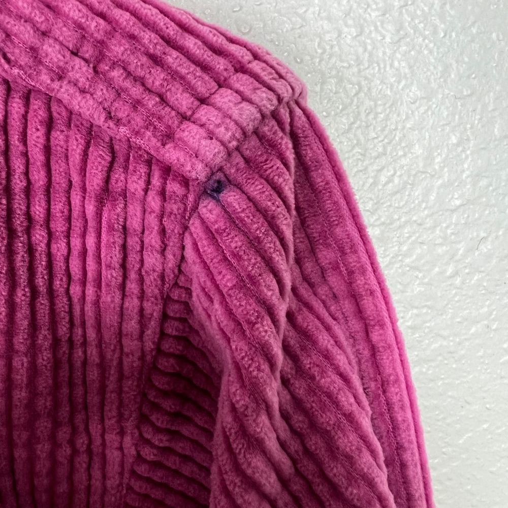LL Bean Womens Small Magenta Pink Wide Wale Corduroy Button Down Shacket Shirt - Picture 8 of 8